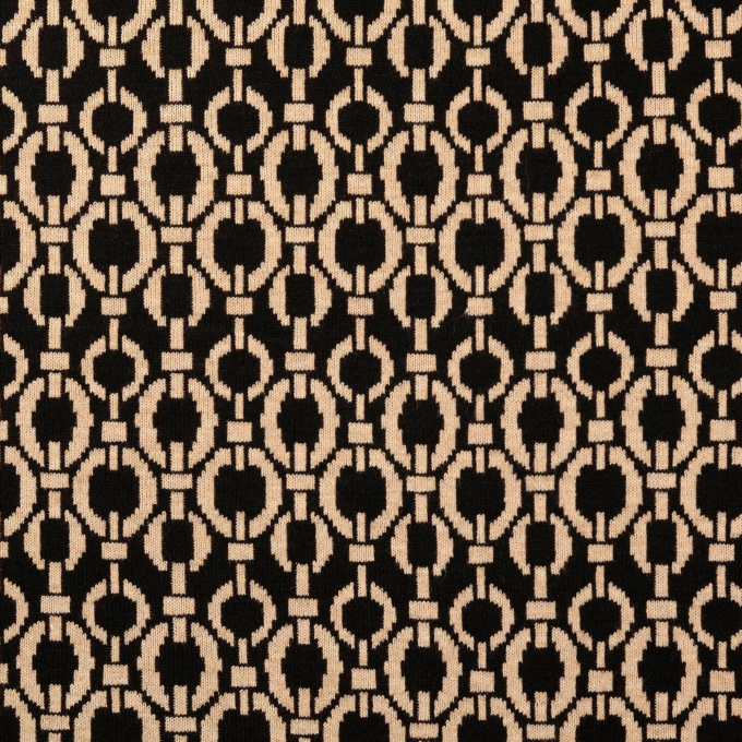 Jacquard Jersey Chains, schwarz