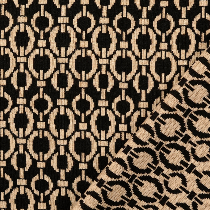 Jacquard Jersey Chains, schwarz