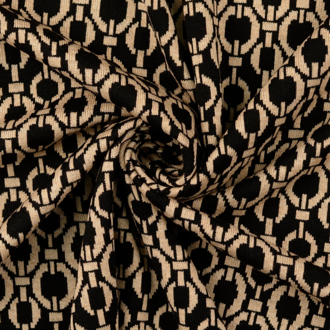 Jacquard Jersey Chains, schwarz
