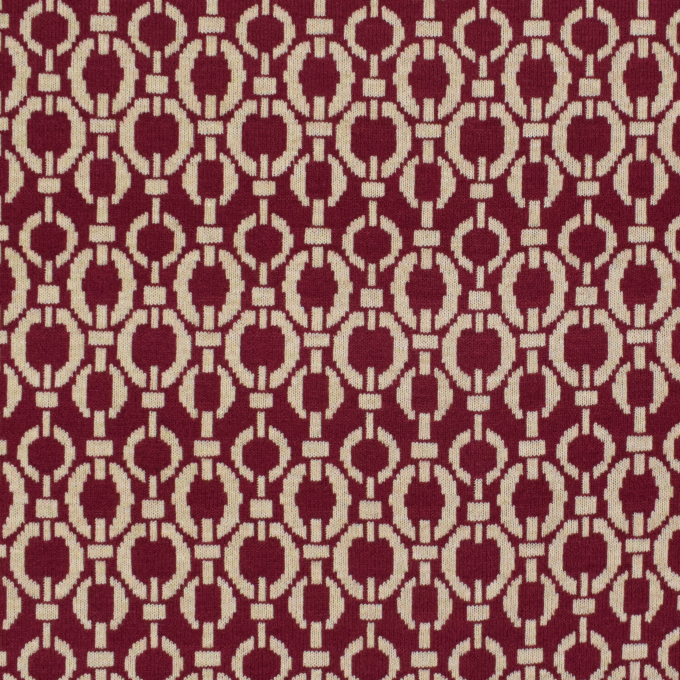 Jacquard Jersey Chains, weinrot