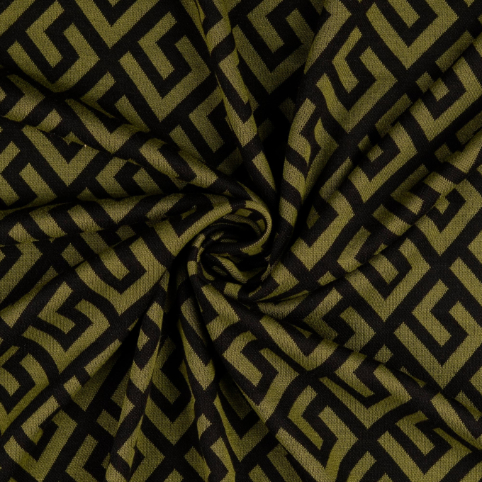 Jacquard jersey Dinah, olijfgroen