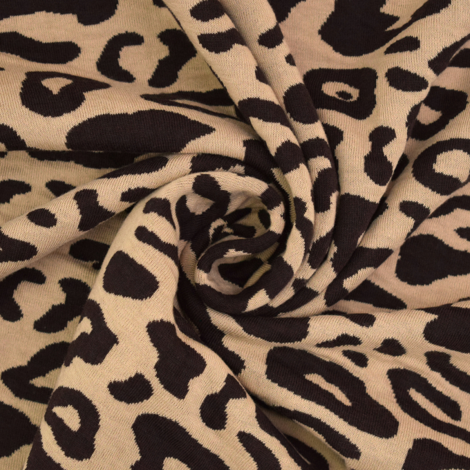 Tissu jersey jacquard bio doubleface Albstoffe Hamburger Liebe Western Fairy Tales Safari, beige