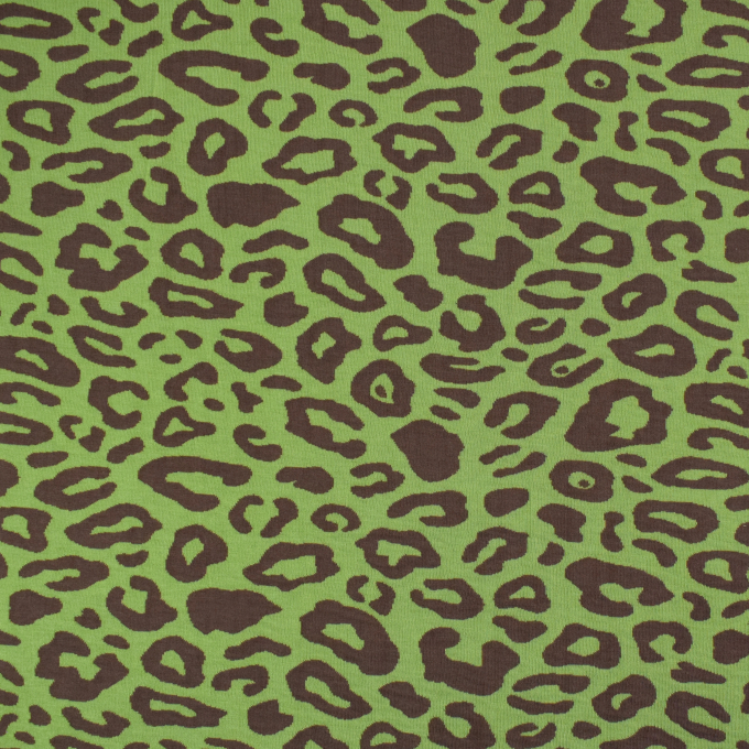 Tissu jersey jacquard bio doubleface Albstoffe Hamburger Liebe Western Fairy Tales Safari, vert