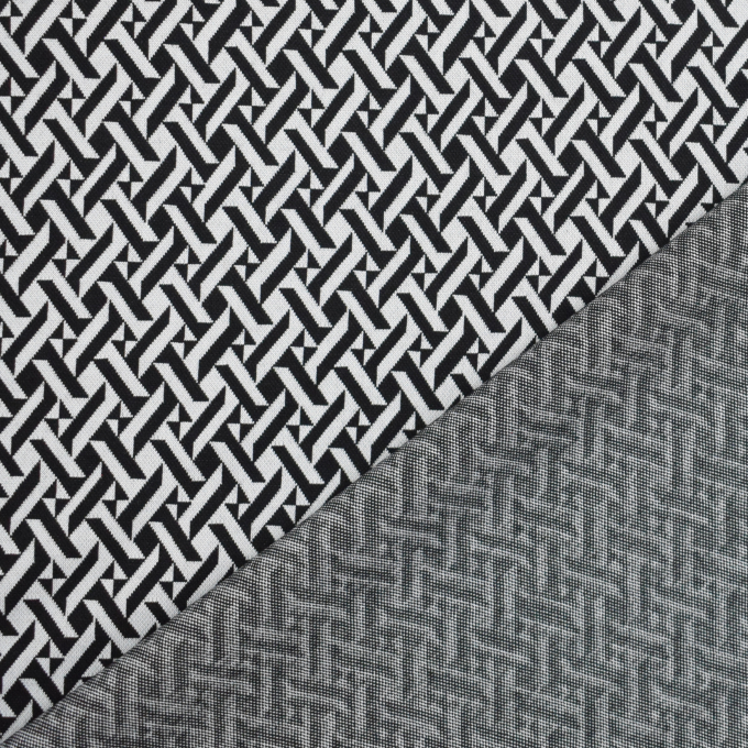 Jacquard jersey Katia, lichtgrijs - zwart