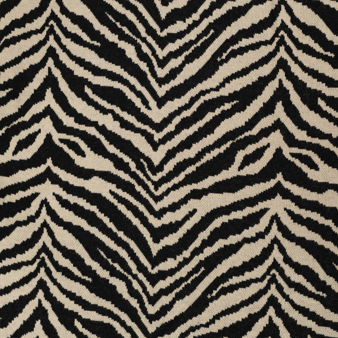 Jacquard Jersey Zebra, schwarz