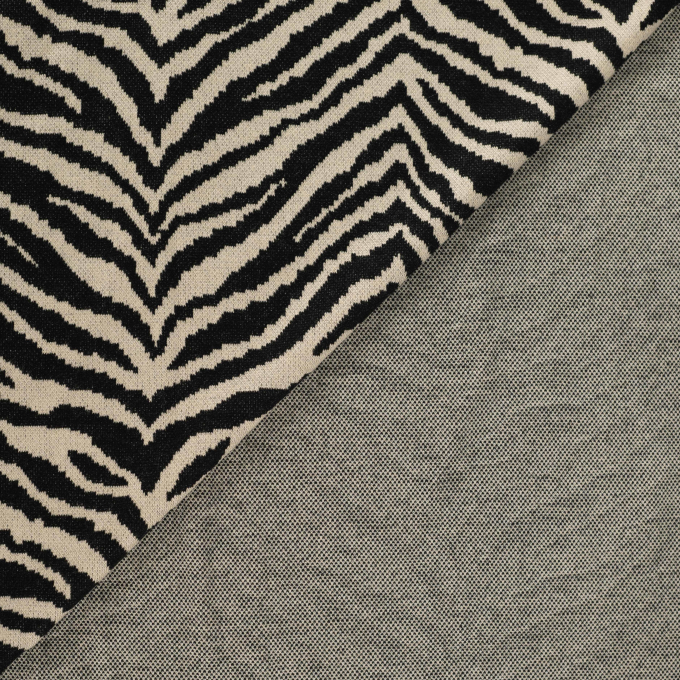 Jacquard Jersey Zebra, schwarz