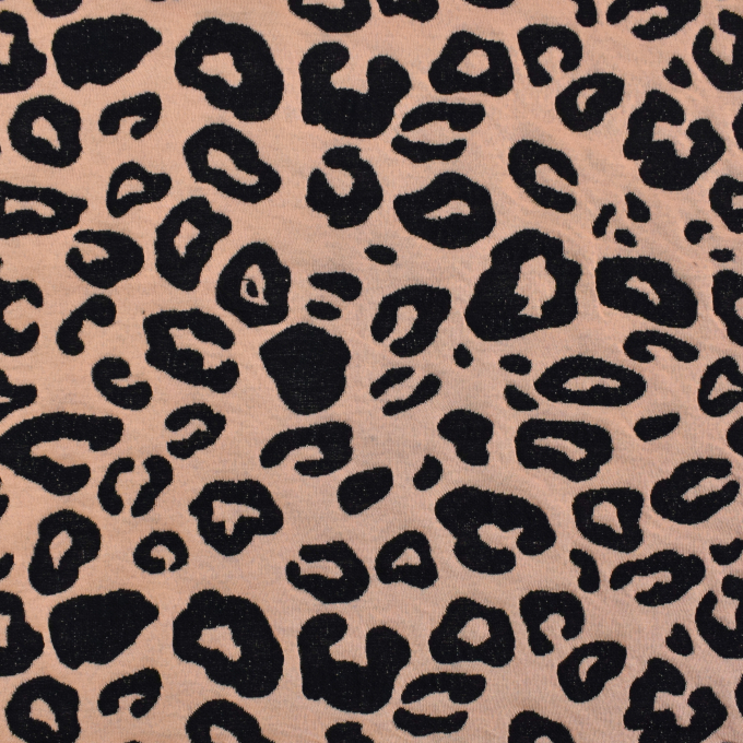 Tissu matelassé jacquard bio Albstoffe Hamburger Liebe Leo Stepper, marron clair