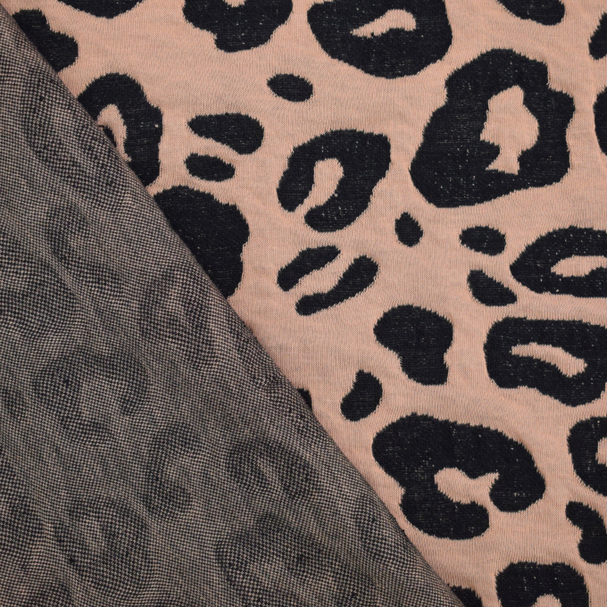 Tissu matelassé jacquard bio Albstoffe Hamburger Liebe Leo Stepper, marron clair