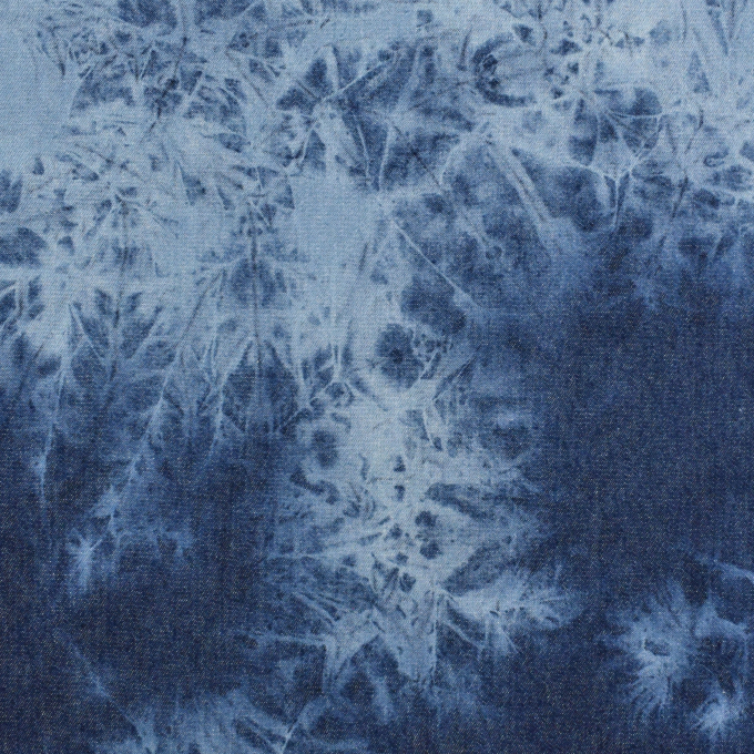 Tissu jean denim Batik, bleu foncé