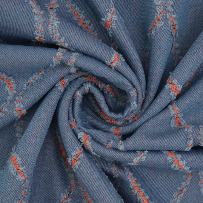 Jeansstoff Broken Waves, jeansblau