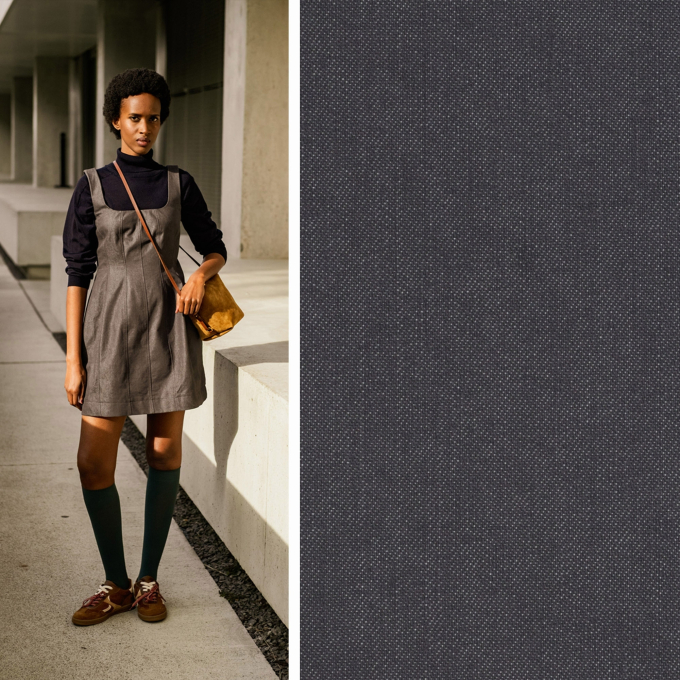 Jeansstoff Fibre Mood, dunkelgrau