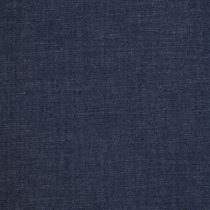 Tissu jean léger chambray, 100 % coton, bleu foncé