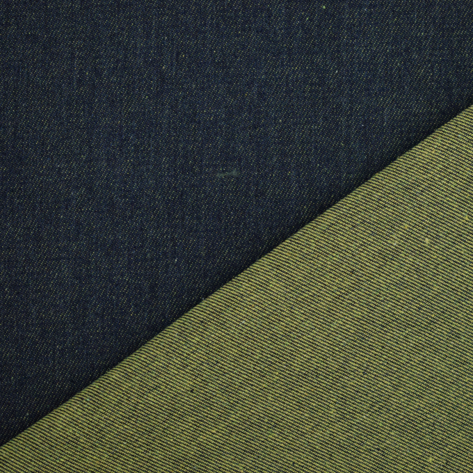 Tissu jean denim double face Two Tone, jaune