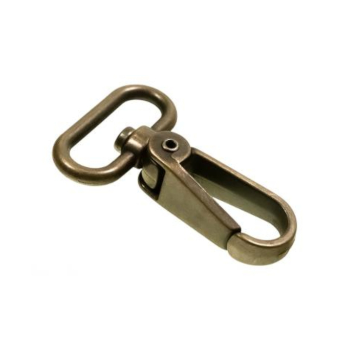Mousqueton, 30 mm, couleur or antique