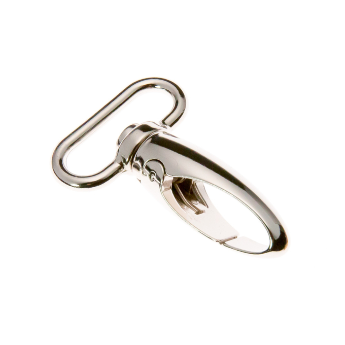 Karabijnhaak 30 mm, zilverkleurig