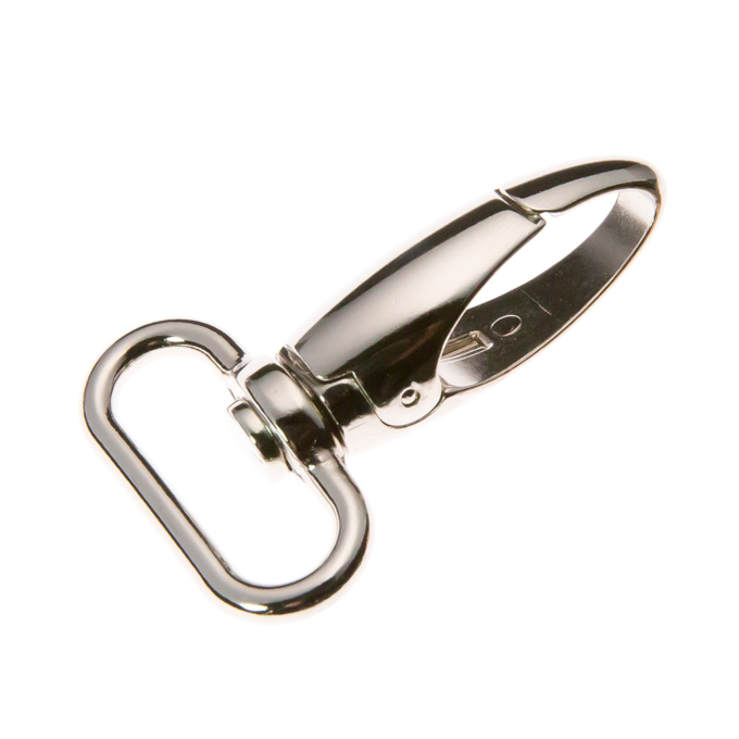 Karabijnhaak 30 mm, zilverkleurig