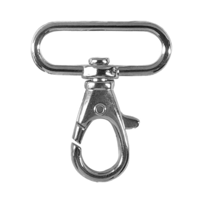 Mousqueton 30 mm couleur argent