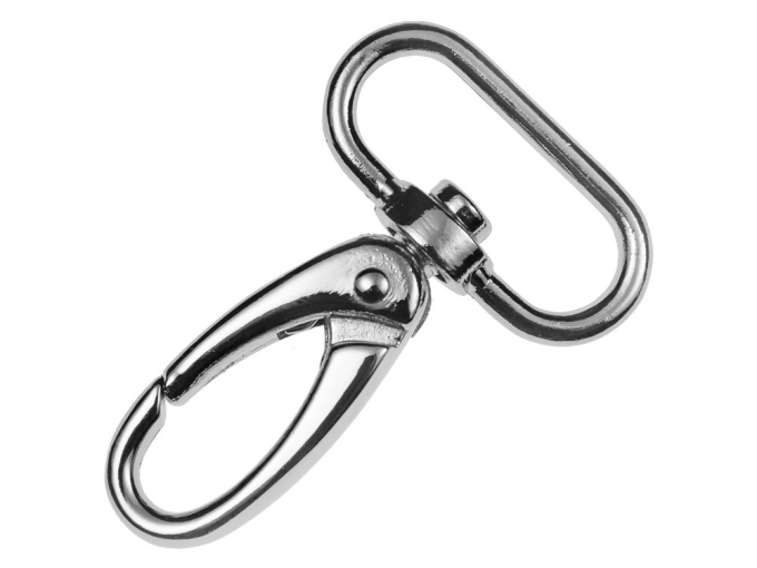 Mousqueton 30 mm argent