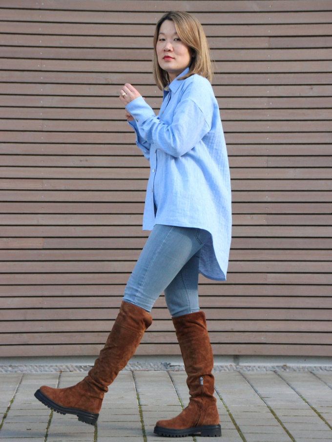 Ki-Ba-Doo Naaipatroon Boyfriend Blouse Dames Duits
