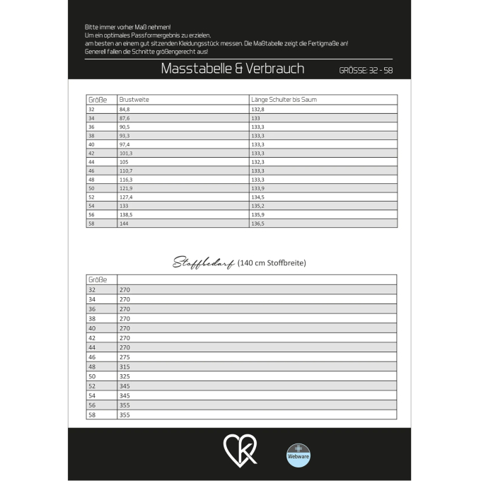 Patron Ki-Ba-Doo Robe Femme Shanna, version papier, en allemand