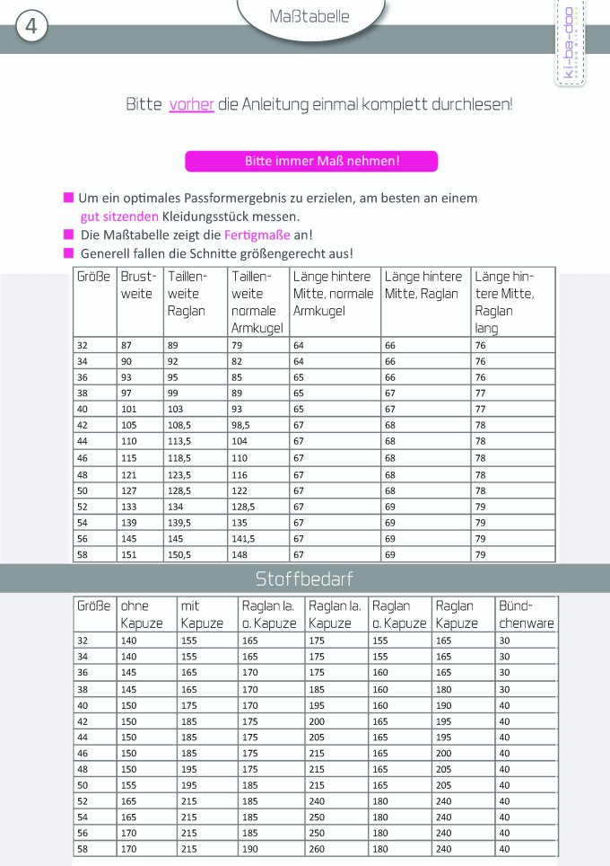 Ki-Ba-Doo Paper pattern Sweater Hoodie Mix & Match Femme, en allemand