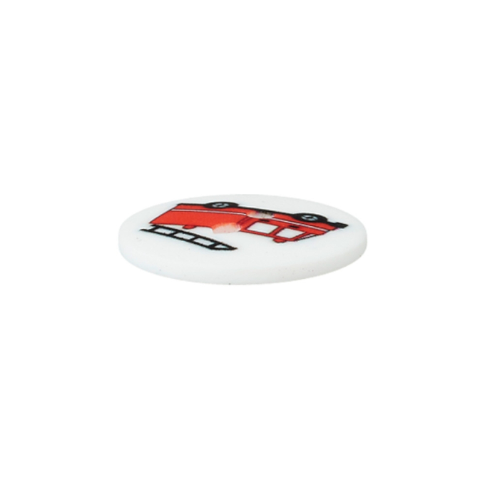 Bouton plastique Pompier, 2 trous, 18 mm