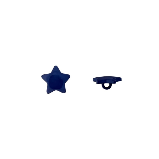 Kinderen Knoop Shank Ster, navy 15 mm