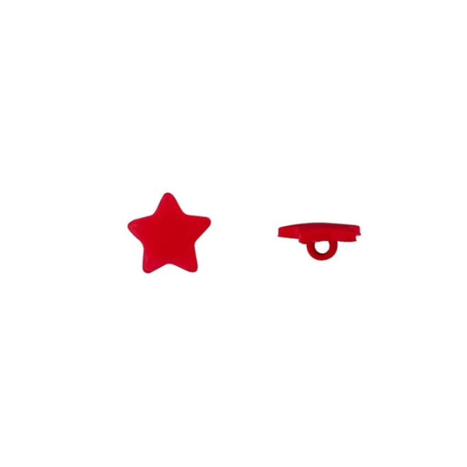 Kinderknopf Stern, rot Ösenknopf 15 mm