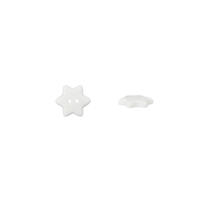 Children Button Stars, white