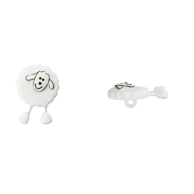 Bouton Brebis, blanc 18mm