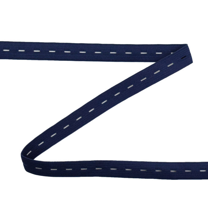 Buttonhole elastic 15 mm. navy blue