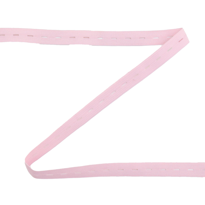 Ruban élastique boutonnière 15 mm, rose