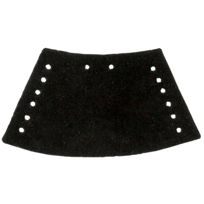 Embout cordon sweat en suédine, noir