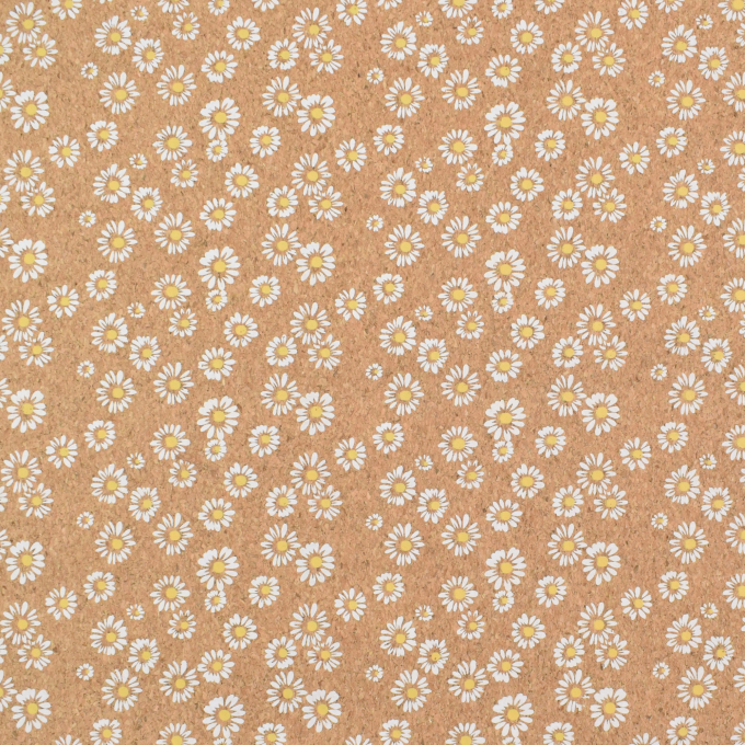 Tissu de liège Little Daisies,65 x 50 cm