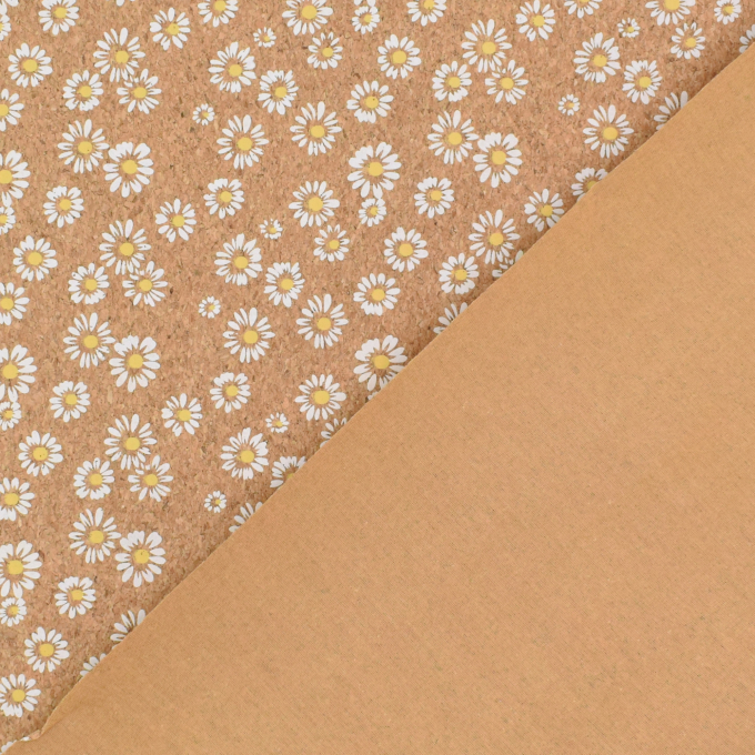 Tissu de liège Little Daisies,65 x 50 cm