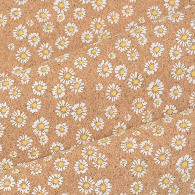 Tissu de liège Little Daisies,65 x 50 cm