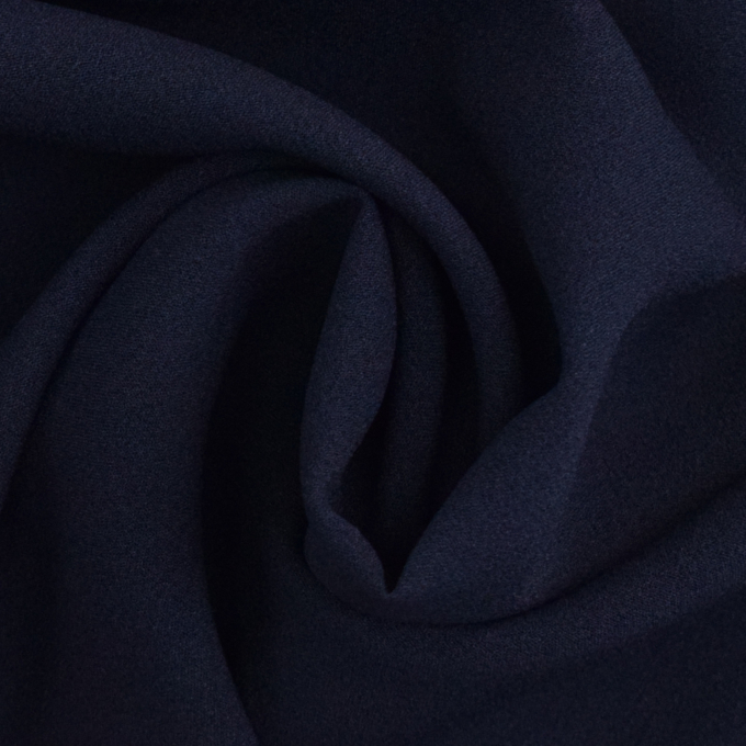 Tissu crêpe georgette uni, bleu marine