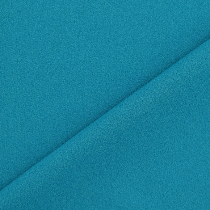 Tissu crêpe georgette uni, bleu pétrole