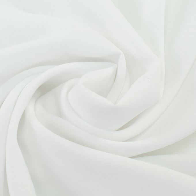 Tissu crêpe georgette uni, blanc