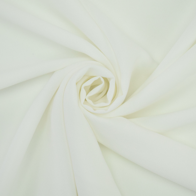 Tissu crêpe georgette uni, blanc cassé