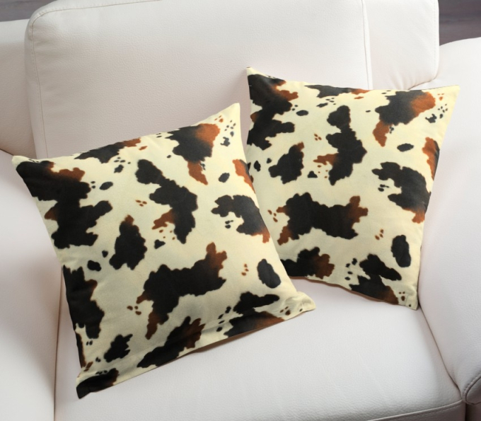 Tissu fausse fourrure peau de bête Vache 2