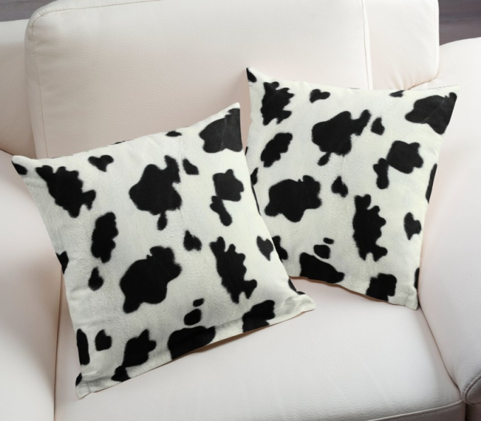 Tissu fausse fourrure peau de bête Vache 1