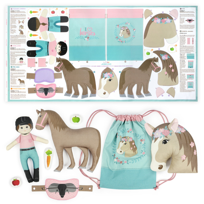 Kullaloo Cut & Sew Paneel Horse Love Katoen