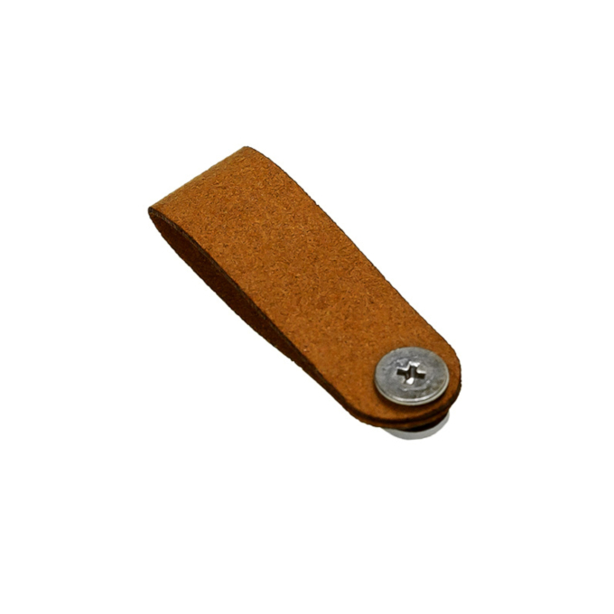 Étiquette pliable en similicuir Hand Made, marron clair