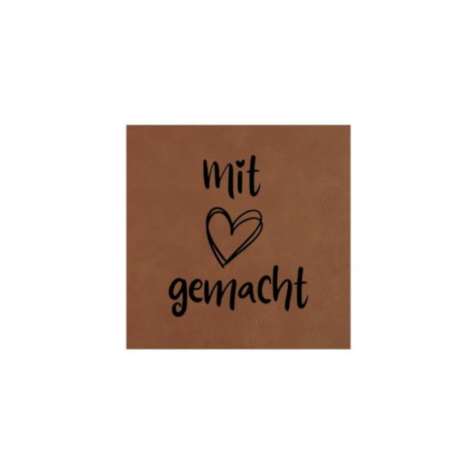 Étiquette en similicuir à coudre Mit Liebe gemacht