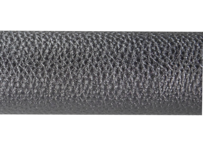 Kunstleer metallic mat donkergrijs, strook 66 x 45 cm