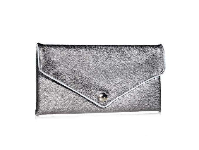 Kunstleer metallic mat donkergrijs, strook 66 x 45 cm