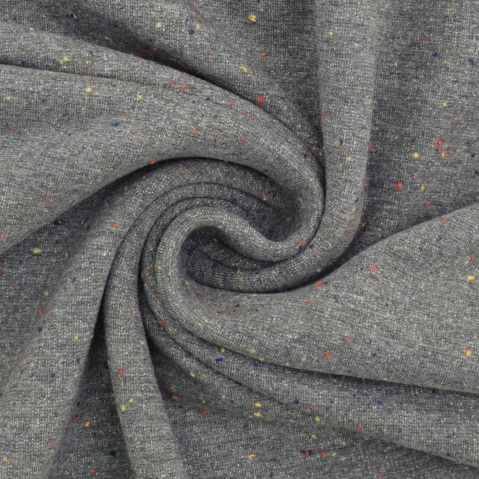 Zachte sweatshirtstof Cosy Colors, donkergrijs
