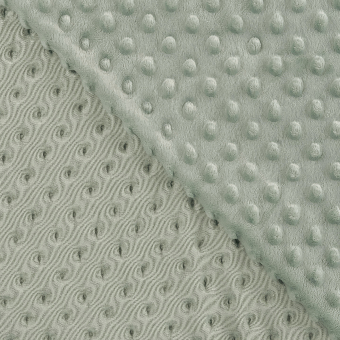 Kuschelfleece Minky Dots, blassgrün