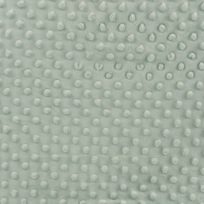 Tissu polaire minky doux à pois, menthe clair